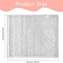1 khuôn làm móng nghệ thuật 3D ren, khuôn silicon trong suốt có thể tái sử dụng với họa tiết ren trang nhã, khuôn tự làm trang trí móng nghệ thuật phong cách Y2K. - Trong sáng - Xem 6