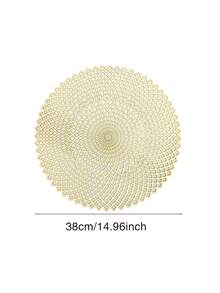 1/4/6pcs Simple PVC Gold Foil Placemats, Hotel Restaurant Decor Heat Insulation Non-Slip Table Mats, Suitable For Wedding Party, Christmas, Valentine's Day, Holiday Celebration, Picnic, Birthday Banquet Table Decoration - Multicolor - View 6