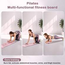 Pilates Board, 7-In-1 Multi-Purpose Portable Pilates Reformer Set, Foldable Pilates Reformer Equipment, Yoga Board Set With Resistance Bands. Can Be Used For Abdominal, Biceps, Triceps And Full Body Core Strength Training. Christmas Gift, Perfect Gift For Fitness Enthusiasts. For Women, Ideal Gift For Mom Wife Her - Màu hồng 7 trong 1 - Xem 3