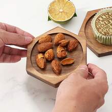 Đĩa đựng trái cây bằng gỗ nguyên khối kiểu Nhật, kích thước 13 x 6.1 x 1.55cm, khay gỗ hồng mộc, đĩa đựng trái cây đẹp mắt, đĩa ăn nhẹ, đĩa bánh, đồ dùng nhà bếp gia đình, khay bộ ấm trà ngoài trời và khay đựng đồ ăn. - Xem 2