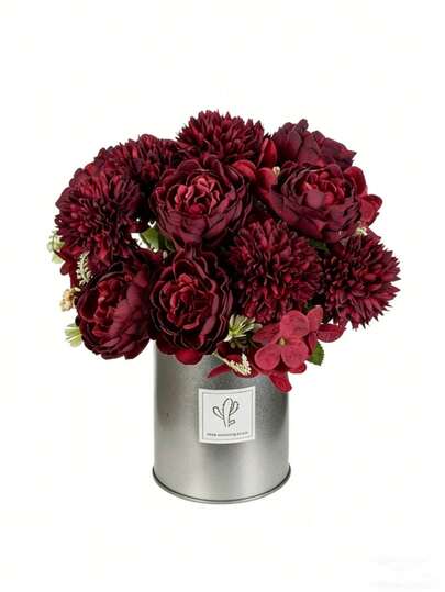 Artificial Peony Flower Bouquet, Home Living Room Decor Fake Flowers, Soft Furnishing Floral Arrangement