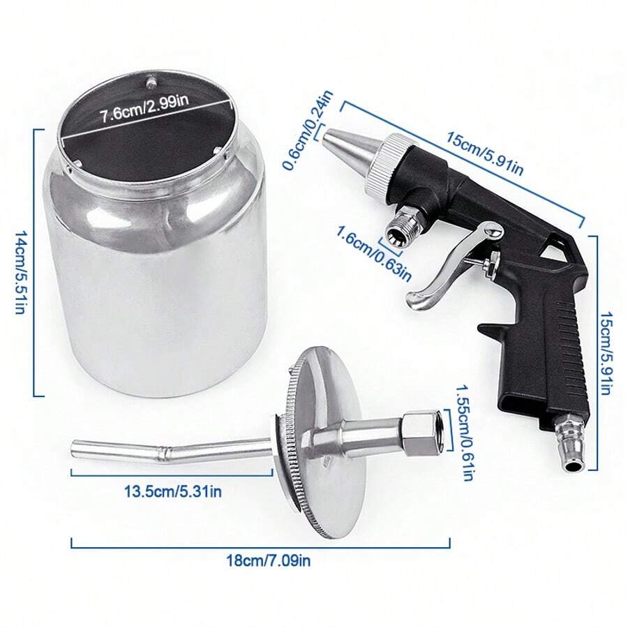 Air Sandblasting Gun Compressor Handheld 90 PSI Sand Blaster Shot Media Blasting - A - View 1