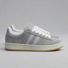 Women's Casual Camp Men's Chunky Skater Sneakers With Thick Laces, Basic Black, Cutout/Detailed - 淺灰色 - 查看 2