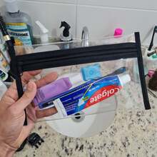 Oral Hygiene Kit, Toothbrush Holder, Makeup Bag For Travel And School - Hot Pink - View 3