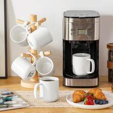 vancasso Kaffeetassen Set 6er, RENO Kaffeeservice 480ml Große Steingut Kaffeebecher mit Henkel, Moderne Kaffeetasse Set für Tee, Saft, Latte, Cappuccino, , Spülmaschinen- & Mikrowellenfest, Bunt - Weiss - Übersicht 8