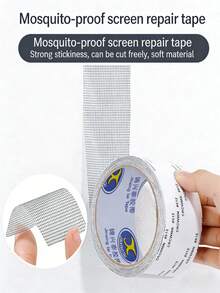 1 Cuộn băng keo sửa chữa lưới cửa sổ bằng sợi thủy tinh chịu lực cao, kích thước 2m x 5.08cm, màu đen, dùng để vá lỗ thủng, chống thấm nước và chống côn trùng, thích hợp cho cửa ra vào, hiên nhà và sử dụng ngoài trời. - Đen - Xem 4