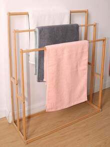 1pc Vertical Bathroom Towel Rack - Space‑Saving Standing Towel Storage Rack With Multi‑Tier Shelves, Suitable For Household Use, A Practical Bathroom Storage Accessory|Minimalist Design, Serving As A Bathroom Storage Rack, Shelf And Towel Rack All In One - Multicolor - View 3