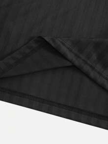 Zrgoth Men's Casual Versatile Minimalist Short Sleeve Polo Shirt - Black - View 5