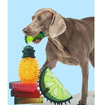 A Summer Fruit-Shaped Pet Chew Toy - A Summer Frozen Toy With Cooling Function, Which Can Be Filled With Water And Frozen - Can Be Placed In The Refrigerator For Freezing, Bringing The Dog Coolness And Relief From The Heat As Well As A Fun Time In Summer. Pet Chew Toy, Pet Chew Toy, For Chewing, And Material
