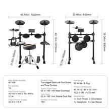 Electric Drum Set, 15 Drum Kits & 150 Sounds Electronic Drum Kit, USB MIDI Supported 6.5 In Quiet Mesh Snare Electric Drum Set With 10 In Cymbals Drum Sticks & Headphone, For Beginners & Adults - 6.5 In - View 11