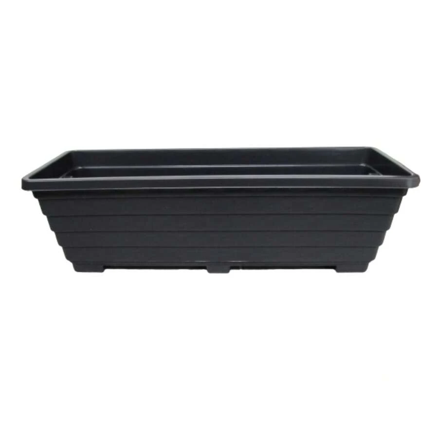 Vaso Floreira Jardineira Preta 40 cm - KIT 3 unidades - A - Visão 1
