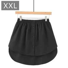 1pc Elastic Waist Extender, Women Shirt Extender, Adjustable Layered Fake Skirt Hem Extender - Black - View 18