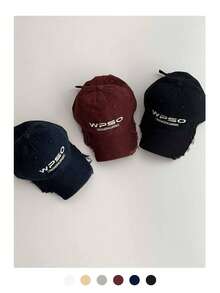 Distressed Destroyed Brim Curved Bill Baseball Cap - Grunge Streetwear Hat - WPSO Broken Eaves - View 7
