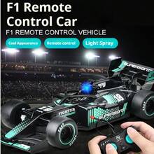 1 pieza Coche de control remoto F1 con función de rociado, coche de carreras de drift de alta velocidad, regalo (baterías no incluidas) - Negro - Ver 4