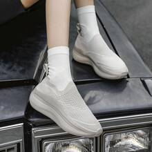 Giày thể thao slip-on phổ biến của Ins, giày lưới thoáng khí, giày thể thao đế dày kiểu dáng casual. - Bụi và muội than - Xem 1