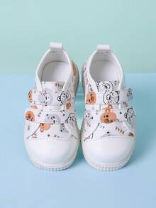 1 đôi giày thể thao nữ màu trắng, kiểu dáng bohemian, họa tiết chữ cái và gấu ngẫu nhiên, chất liệu PU mềm mại, mũi tròn, thiết kế khóa dán kép chống trượt, giày thể thao thời trang dễ thương phù hợp cho sinh hoạt hàng ngày, đi nghỉ mát, đi học và chạy bộ. - trắng - Xem 7