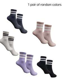Conjunto de 6 pares de meias antiderrapantes para pilates femininas, meias aderentes para pilates, meias de ioga e balé com ótima aderência, nas cores preto, branco e rosa, adequadas para todas as estações, presente perfeito para familiares e amigos (Natal, Ano Novo) (6/3/1 pares) - Multicolorido - Ver 5