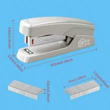 Mesin Stapler, Warna Hitam, Biru, Abu-abu yang Modis, Mudah Digunakan, Desain Portabel, Cocok untuk Penggunaan di Kantor, Rumah, dan Sekolah, Kompatibel dengan Staples Standar - Set - View 2