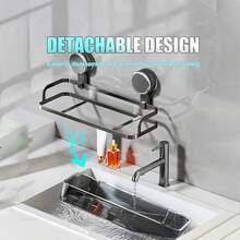 Suction Cup Bathroom Shelf, No Drilling Required Removable Bathroom Storage Rack, Max Load 15kg, Suitable For Bathroom And Kitchen - A - View 7