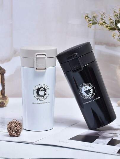 1pc Insulated Tumbler, Coffee Cup, Stainless Steel Water Bottle, Portable Personal Use, Suitable For Home, School, Office, Outdoor