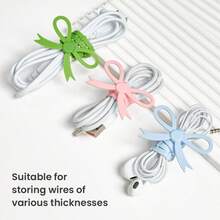 多功能蝴蝶结绑带，礼品包装带，窗帘绑带，零食花束封口带，电线整理器 - 彩色 - 查看 1