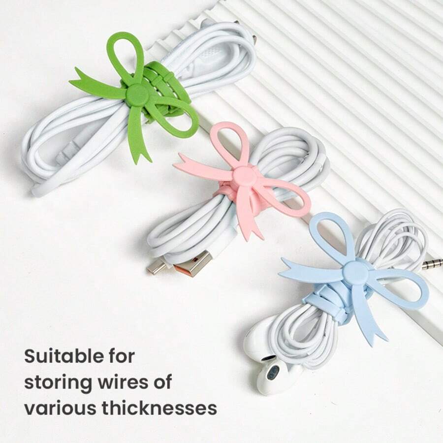 多功能蝴蝶结绑带，礼品包装带，窗帘绑带，零食花束封口带，电线整理器 - 彩色 - 查看 1