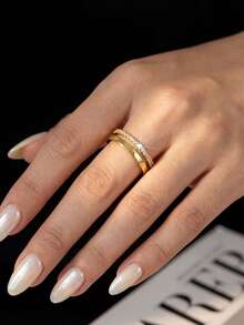 1pc Unique Romantic Hollow Single-Layer Full Diamond Moissanite 925 Sterling Silver Luxury Engagement Ring, Promise Ring, Anniversary Ring, Jewelry Gift For Women, Valentine's Day Gift - Openwork Moissanite Ring - View 3