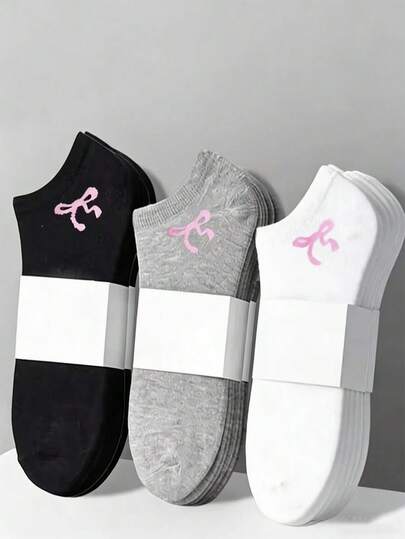 20/10/5/1 Pairs Women Short Socks, Invisible Socks, White Socks, Black Socks, Grey Socks, Ladies Socks, Cute Socks, Girl Socks, Black Socks, Cartoon Details, Ventilation Hole Design, Moisture-Wicking, Soft And Smooth, Suitable For Various Occasions Like Festivals, Sports, Casual, Business And Daily Wear, All-Season, Random Color Combination