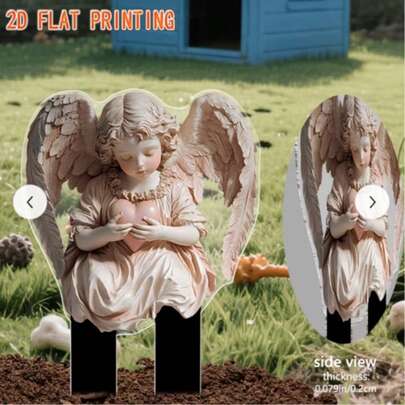 1 chiếc thánh giá acrylic phẳng 2D có họa tiết nến, dùng trang trí sân vườn, kèm đế cắm que để dễ dàng đặt, vật trang trí sân vườn trang nhã, thích hợp cho sân, bãi cỏ, trưng bày tưởng niệm ngoài trời, thiết kế phẳng 2D.