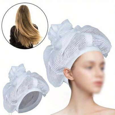 1pc Portable Hair Dryer Cap, Adjustable Mesh Hair Dryer Cap, Suitable For Drying & Curling Hair, Mesh Hair Dryer Cap