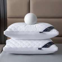 2 buah Isian Bantal 3D Bergaris Warna Solid (Dengan Isi), Lembut dan Ramah Kulit, Cocok untuk Penggunaan di Kamar Tidur dan Rumah - Putih - View 4