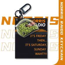 1个F1无线电钥匙扣，诺里斯TR，Lec Tr，赛车头盔钥匙扣，无线电接收器钥匙扣，头盔配件钥匙扣，包包挂饰，汽车装饰，桌面摆件，生日礼物，派对礼品 - 彩色 - 查看 18