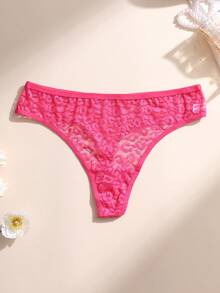 2pcs/Set Plus Size Women Sexy Low Waist Seamless Leopard Lace Patchwork Panties, Soft Breathable Casual Underwear For Daily, Sports, Yoga - Multicolor - View 9