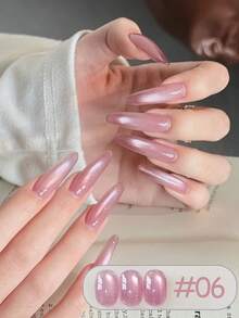 MISS SHAKA 10ml 冰透明梦玛系列粉紫色玻璃珠猫眼凝胶指甲油 2026 新款春夏白色浅紫色玻璃珠美甲美白百搭四季流行美甲沙龙家用DIY美甲用品 - 彩色 - 查看 14