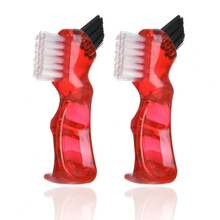 双面假牙刷，迷你双面设计，假牙清洁刷，隐形假牙清洁刷，便携式假牙固定器，适合居家使用、旅行和节日送礼 - 彩色 - 查看 14