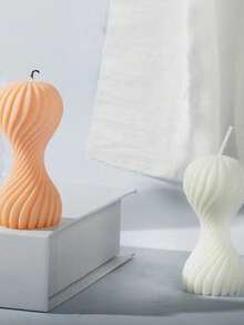 Round Wave Geometric Shaped DIY Handmade Plaster Aromatherapy Silicone Mold, Multi-Functional - Geometric Shapes - View 2