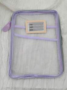 1pc A4 Double-Layer Grid Organizer Bag, Subject Divider Bag, Exam Paper & Book Storage Bag, Document Pouch, Study Supplies Tote - Multicolor - View 11