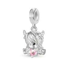 1颗可爱高地牛吊坠珠 - 银色和玫瑰金镀层DIY珠子，用于制作手链和首饰 - 彩色 - 查看 19