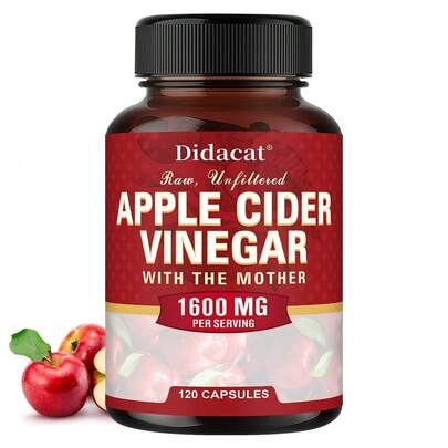 Cápsulas de vinagre de sidra de manzana: promueven la salud digestiva y la salud intestinal, apoyan el control del peso