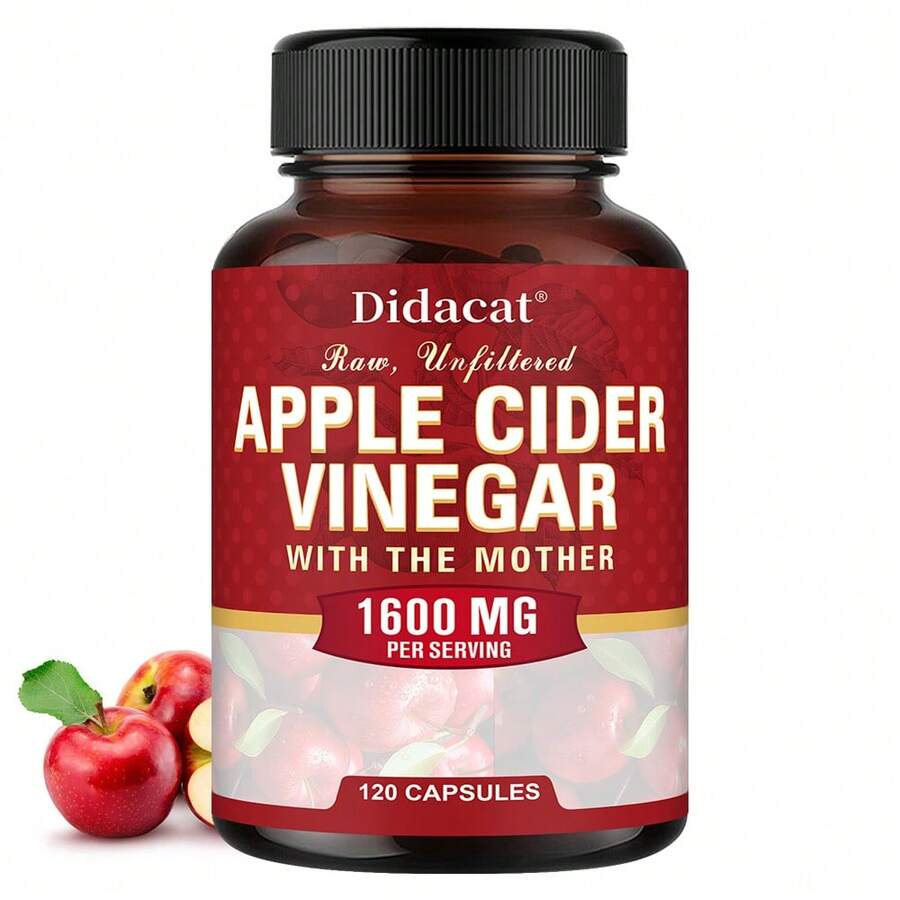 Cápsulas de vinagre de sidra de manzana: promueven la salud digestiva y la salud intestinal, apoyan el control del peso - 120 cápsulas - Ver 1