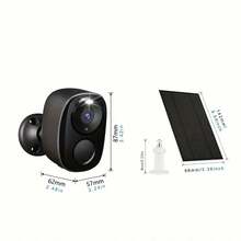 Solar Security Cameras Wireless Outdoor, Battery Powered 3K 4MP Wifi Cameras For Home Surveillance, PIR/AI Motion Detection, Waterproof, Color Night Vision, 2-Way Audio, Cloud/SD Storage - Black - View 2