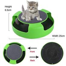 1pc Rotating Cat Turntable Interactive Toy, Mouse Teaser Toy For Cats, Pet Supplies - Multicolor - View 3