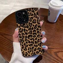 Cheetah,Leopard Print 1pc Leopard Print PU Soft Leather Anti-Drop Anti-Shock Phone Case With Sound Enhancing Design, Suitable For Apple 17 Pro Max/16 Pro Max/16 Plus/13 Pro Max/14 Pro Max 13 14 11 12 Pro 11/15 Pro, Galaxy S24 Ultra, Ideal Gift - Multicolor - View 1