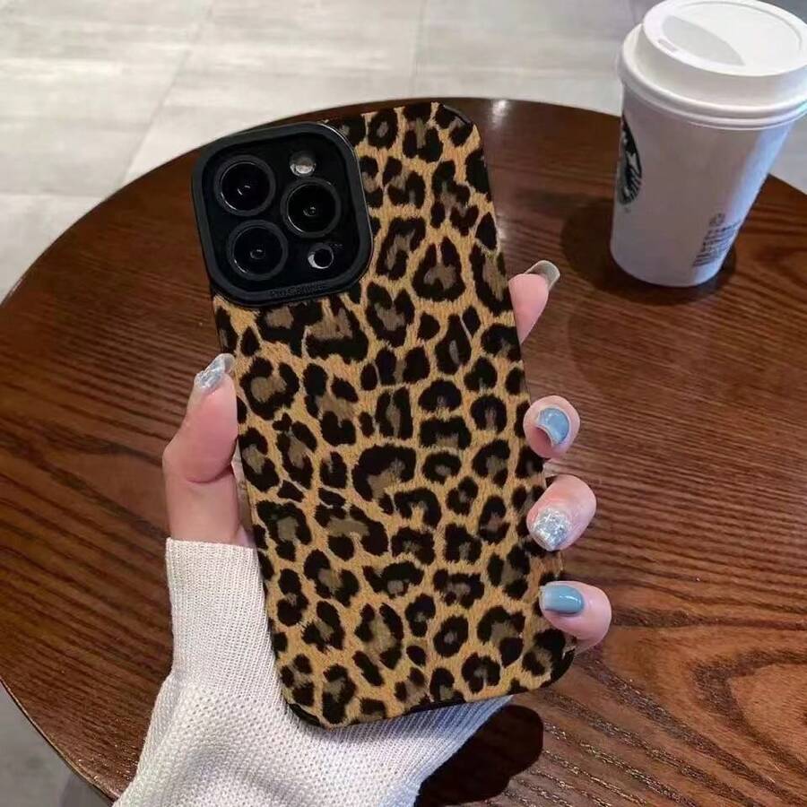 Cheetah,Leopard Print 1pc Leopard Print PU Soft Leather Anti-Drop Anti-Shock Phone Case With Sound Enhancing Design, Suitable For Apple 17 Pro Max/16 Pro Max/16 Plus/13 Pro Max/14 Pro Max 13 14 11 12 Pro 11/15 Pro, Galaxy S24 Ultra, Ideal Gift - Multicolor - View 1