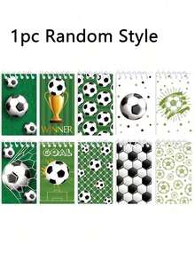 20pcs/10pcs World Cup Themed Football Spiral Notebooks - These Sports-Themed Notebooks, Pocket Notebooks, And Mini Notebooks Make The Perfect Gift For World Cup, Sports-Themed Parties, And Birthday Parties - One Size Fits All - View 8