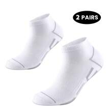 2/6/12 pares de calcetines acolchados gruesos para hombres, calcetines cortos cómodos tipo tripulación para hombres talla 10-13, calcetines deportivos de corte bajo - Blanco - Ver 7
