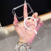 DECOPHONE Funda transparente para teléfono con MagSafe, cubierta protectora a prueba de caídas en las cuatro esquinas y antiamarillamiento, diseño claro y duradero, adecuada para la serie Apple 17-15. - transparente - Ver 3