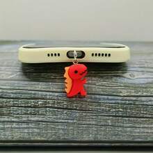 1个绿色恐龙树脂防尘塞，适用于iOS Lightning/Type-C接口 - 彩色 - 查看 11