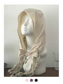 Mũ xô buộc dây hình hoa hồng 3D của Niche Design, nhẹ, thoáng khí, đa năng, mũ buộc khăn trùm đầu cho mùa hè, mũ chống nắng dễ thương, thích hợp đi biển, đi nghỉ mát. - Nhiều màu - Xem 11