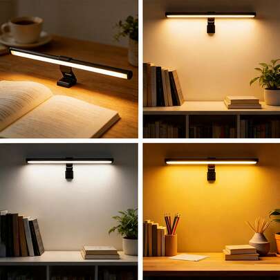 1 Size 30CM/40CM Optional Eye Protection Desk Lamp, ABS Material Clip On Reading Lamp, Three Color Temperature Adjustable USB Portable Desk Lamp, Eye Protection Night Lamp, Suitable For Student Learning And Use, Office Eye Protection Desk Lamp Can Be Used In Offices, Bedrooms, And Study Rooms. Express Delivery